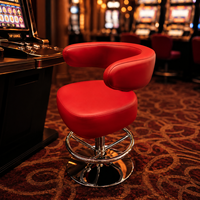 Chaise de casino commerciale SUCCESSOR pour table de poker et machine à sous, assise en cuir robuste, fabricant