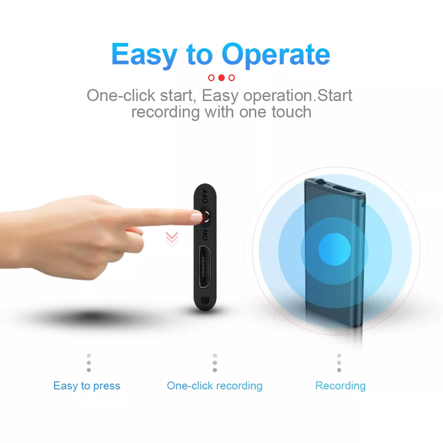 Digital Voice Recorder MP3 Format Long Recording Time Small Portable Professional