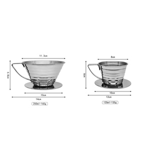 Filtro de Espresso Barista de acero inoxidable y cápsulas de destilación Brewer Reutilizable Mano Verter sobre filtro de café Cafetera Gotero - Product Image 3