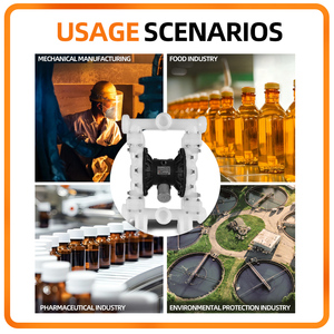 Bomba de aire GODO PP <span class=keywords><strong>H2SO4</strong></span> HCL HNO3 Bomba de diafragma químico antiácido - Product Image 3