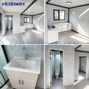 Mini Villa Modulare Contemporanea, Casa Pieghevole Espandibile da 20 Piedi, Soggiorno 1-4 Camere da Letto, Casa Mobile con Struttura in Acciaio Impermeabile - Product Image 3