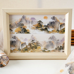 1 Roll of Tape a Pillow of Green Mountains Series Traditional Chinese-style <b>Scrapbooking</b> Embellishments - Product Image 3