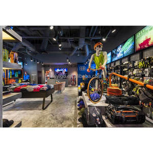 Idées de présentation de vélo moderne magasin de Sport pliant conception de disposition de détail mode casque vêtements chaussures magasin de vélo conception de détail - Product Image 5