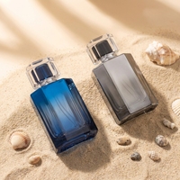 Flacon de parfum de luxe personnalisé Anding, vide, moderne, haut de gamme, transparent avec verre pulvérisateur, 100 ml