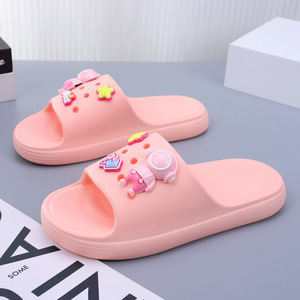 Pantuflas Bonitas para Mujer, Suela Gruesa Antideslizante, para Interiores y Exteriores, para Verano, Blancas, Rosas, Amarillas, Azul Claro, Verde Claro, Talla Adulto, 3 cm - Product Image 5