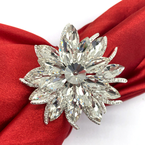 Tavolo di lusso Tovaglioli Rotonda Tovagliolo Fibbie Titolare Unico Modello di Loto Fiore Anello di Tovagliolo per la Decorazione di Nozze - Product Image 3