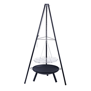 <span class=keywords><strong>Barbecue</strong></span> au charbon de bois avec trépied en acier réglable, chaîne de suspension, <span class=keywords><strong>barbecue</strong></span> au charbon de bois avec foyer - Product Image 1