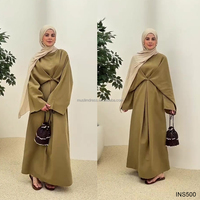 Abaya fermée au design tendance 2026, vente en gros Dubaï, Abaya arabe modeste personnalisée