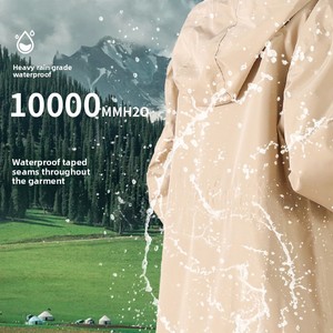 Impermeable de Poliéster Estilo Gabardina <span class=keywords><strong>DELIA</strong></span> DJ-190 de Alta Calidad para Adultos, Diseño de una Pieza, Engrosado y Alargado, Anti-Tormenta, para Senderismo - Product Image 3