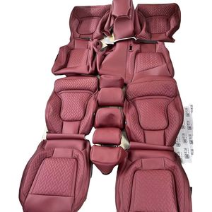 Housse de siège de voiture de luxe en cuir véritable et microfibre, ensemble complet de coussins, compatible avec les modèles SUV, directement de l'usine. - Product Image 6