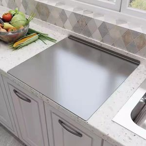 40x30 cm Double-Sided Rectangle Stainless Steel Chopping Block Household Rolling Kneading Panel Fruit Cutting <strong>Kitchenware</strong> - Product Image 3