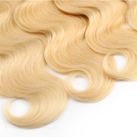 Tissage en lot brésilien Remy coloré vison 100% cheveux naturels, Apple Girl ombré noir platine blond 1B/613 Body Wave