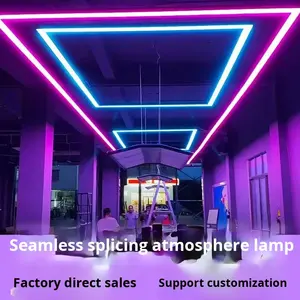 Lumière d'ambiance <span class=keywords><strong>LED</strong></span> carrée, bande longue, lustre pour billard, club, table de billard, salle de billard, bureau, salle de sport - Modèle en acrylique et aluminium BS01 - Product Image 3