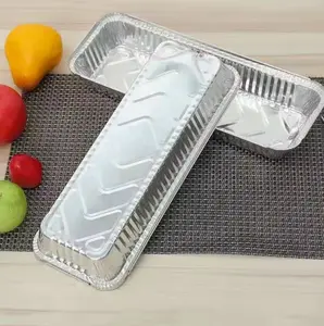 Récipient rectangulaire en papier d'aluminium de qualité alimentaire Boîte de cuisson du pain