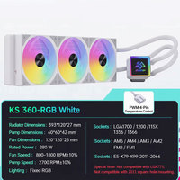 Refroidisseur de processeur SNOWMAN 360 mm compatible avec les plateformes LGA1700 1200 AM4 AM5, dissipateur thermique en cuivre pour PC de jeu