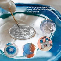 TIMESRUI Paillettes de verre éclaté scintillantes, verre fin brisé, flocons métalliques épais pour la coulée de résine, pendentifs DIY, porte-clés