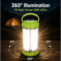 Wiederaufladbare Solar-Notleuchte 78 SMD 360 Grad LED Campinglaterne Tragbare Powerbank-Lampen für Stromausfälle zu Hause und im Freien