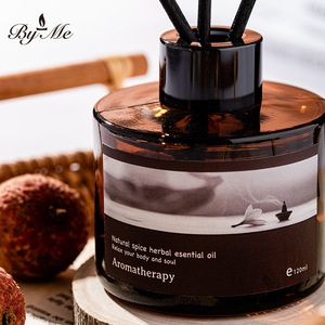 Serie de Aromaterapia BYME, Difusor de Aroma sin Velas de 120 ml, Botella de Aceite Esencial de Ámbar, Varillas de Ratán, Ambientador para el Hogar y el Dormitorio, Duración de 60-90 Días - Product Image 2