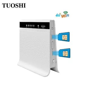 热卖TUOSHI 4G无线sim卡LTE WIFI路由器2.4G & 5G 1200Mbps 4天线，带RJ11 & WPS功能OEM支持32设备
