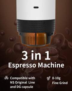 Cafetera Espresso Portátil de 20 Bares, Cafetera Eléctrica de Viaje para Coche, Camping, Senderismo, Compatible con Cápsulas y Café Molido - Product Image 3