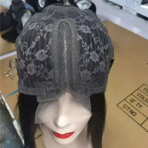 100% Rambut Virgin Manusia Mentah Vietnam Grosir Vendor T-renda Wig Bob Panjang Alami Renda Depan Topi Wig untuk Membuat Wig