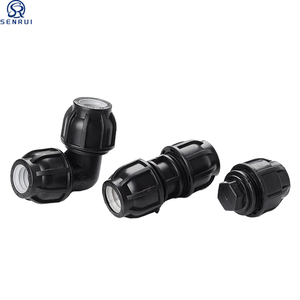 Werksanpassung Bewässerungs-Kompressionsverbinder 20-110mm PN16 Kupplung Winkelstück Gewinde <span class=keywords><strong>HDPE</strong></span> PE Rohrverbinder - Product Image 4