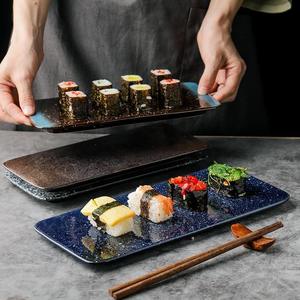 Plato de cerámica cuadrado japonés para restaurantes, platos de <span class=keywords><strong>sushi</strong></span> de gres de forma cuadrada de diferentes colores - Product Image 2