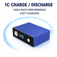 Batería LFP de 3.2V 100Ah con 4000 ciclos de vida útil, carga y descarga de 0.5C 1.0C para almacenamiento de energía comercial