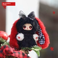 NOUVEAU Pendentif Peluche Thème Animal Lapin Bonbon Arc-en-ciel BabyThree Liila, Modèle Star Same, Mignon, Boîte Mystère, Cadeau Original
