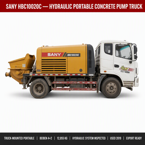 รถปั๊มคอนกรีตดีเซลติดตั้งบนรถบรรทุก Sany HBC10020C มือสอง ปี 2019 เครื่องยนต์ Beiben 4x2 กำลังการผลิต 100 เมตร/ชม. ระยะส่งคอนกรีตในแนวตั้ง 150 ม./แนวตั้ง 500 ม. - Product Image 2