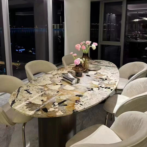 Baxter patagonia Granite bàn ăn với chân kim loại cho phòng khách patagonia bàn ăn 6 perons bàn ăn - Product Image 1