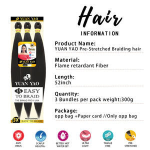 Échantillon gratuit d'extensions crochet pour cheveux africains expression Ombre tresses tresse facile pré-étiré 300g cheveux de tressage synthétiques - Product Image 3