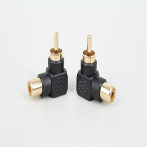 Conector RCA Phono en Ángulo Recto de 3.18mm con Aislamiento Negro de 2 Pines, Adaptador de Audio y Video - Product Image 2