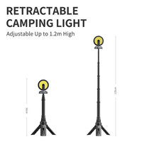 Lampe de travail portable LED multifonctionnelle pliable, magnétique, rechargeable par USB, XHP50 COB, lampe de camping rechargeable