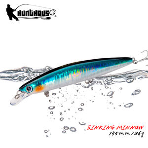 Hunthouse Vente Flash Leurres <span class=keywords><strong>de</strong></span> Pêche en Plastique Dur Artificiels <span class=keywords><strong>de</strong></span> Haute Qualité Appâts <span class=keywords><strong>de</strong></span> Pêche Nageurs Profonds pour <span class=keywords><strong>la</strong></span> Pêche en Mer - Product Image 1