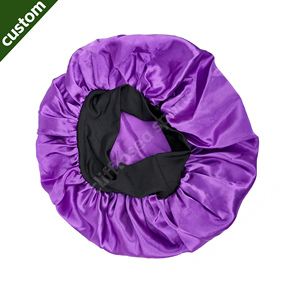 <span class=keywords><strong>Bonnet</strong></span> de <span class=keywords><strong>Nuit</strong></span> en Satin Soyeux Tendance de Luxe pour <span class=keywords><strong>Cheveux</strong></span> Ondulés, <span class=keywords><strong>Protection</strong></span> Capillaire Extensible, Vente en Gros Direct Usine - Product Image 4