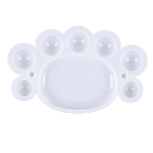 Plateau de <span class=keywords><strong>palette</strong></span> de peinture de prune en plastique blanc avec des couleurs de variété d'aquarelle acrylique pour enfants-Vente en gros - Product Image 5