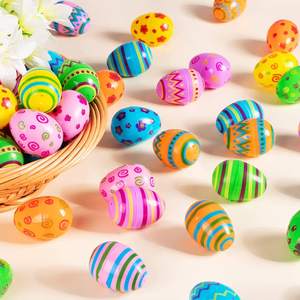 24 PCS Œufs en <span class=keywords><strong>plastique</strong></span> multicolores préremplis Mini jouets Vintage Lucky Dolls Figurines d'<span class=keywords><strong>action</strong></span> Enfants Paniers de Pâques Remplisseurs de cadeaux de fête - Product Image 4