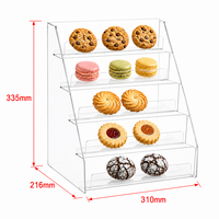 Nouvelle arrivée, table de comptoir empilable stable de qualité supérieure, facile à assembler, présentoir à étages pour confiseries, friandises, gâteaux, en acrylique