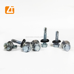 Buen <span class=keywords><strong>precio</strong></span> amarillo o blanco zincado galvanizado <span class=keywords><strong>punta</strong></span> <span class=keywords><strong>broca</strong></span> hexagonal cabeza autoperforante tornillos con arandela - Product Image 2