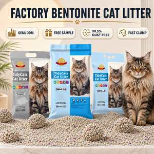 Arena para Gatos de Bentonita Ecológica Directa de Fábrica, Baja en Polvo, Aglutinación Rápida, Control de Olores, para Venta al por Mayor - Product Image 1