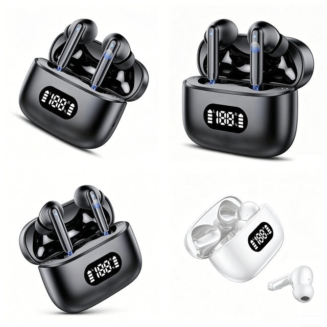 2026 New Arrival BT 5.4 Wireless Earbuds LED Power Display Digital Case Type-C Fast Charging Battery for Samsung Universal Phone