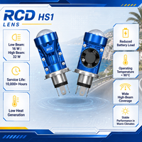Phare avant universel RUICHIDA HS1 certifié ECE/FMVSS, compatible conduite à droite, bi-LED, avec boîtier en aluminium pour motos d'aventure