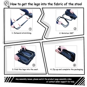 Chaise pliante de type sac à main pour activités de plein air - <span class=keywords><strong>Petit</strong></span> tabouret pour la plage, le camping, les voyages, la pêche et les loisirs - Product Image 3