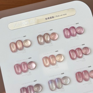 Kit de vernis à ongles gel UV 12 couleurs, écologique, végétalien, non toxique, sans HEMA, effet magnétique, French Luxury, rose œil de chat, pour salon et usage DIY - Product Image 5