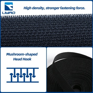 Rouleaux de <span class=keywords><strong>boucle</strong></span> de crochet en nylon de largeur personnalisée écologique ruban de camouflage noir <span class=keywords><strong>blanc</strong></span> en polyester mélangé pour le tissu de carton d'équipement de sport - Product Image 2