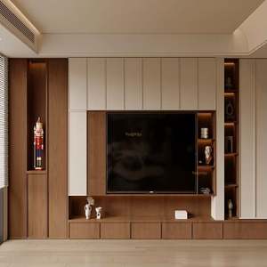 Elegant White & Brown Wooden <b>TV</b> Stand with Durable <b>TV</b> <b>Mounts</b> Perfect <b>Wall</b>-<b>Mount</b> Solution for Home Theater Living Room Furniture - Product Image 2