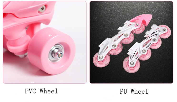 XL XS Size PP PU Adjustable Quad Skates Single Double Row Roller Skates