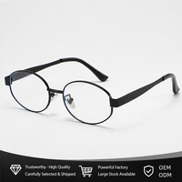 Lunettes Rétro Ovales Monture TR Unisexe Anti-Lumière Bleue UV400 Or Rose Argent Noir pour Lecture et Ordinateur Vente en Gros 2026