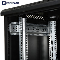 Armoire de serveur de centre de données 19 pouces 37U/42U en acier SPCC, support au sol avec porte grillagée 600x600MM